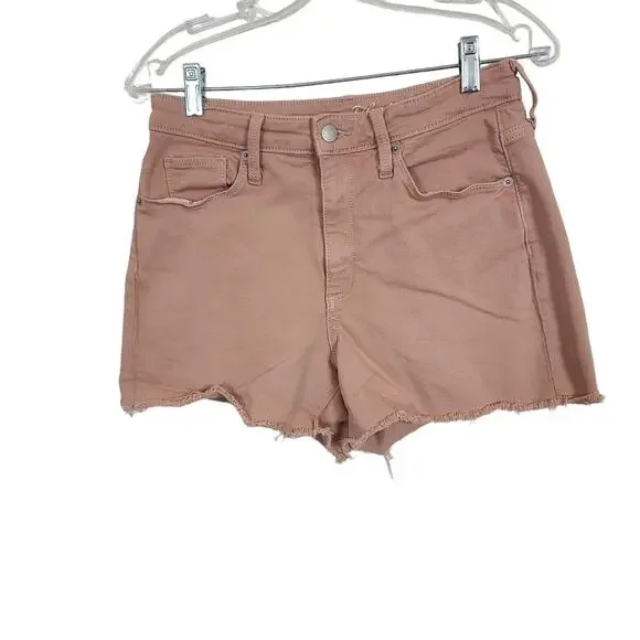 Universal Thread Raw Hem Shorts Womens Pink Causal Summer Denim Festival Boho 8 - Picture 2 of 12